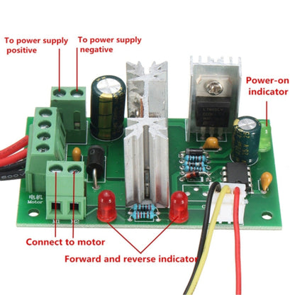 LDTR-WG0266 DC 6-30V 200W 16KHz PWM Motor Speed Controller Regulator Reversible Control Forward/Reverse Switch, LDTR-WG0266 DC 6-30V 200W 16KHz