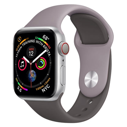 Double Colors Silicone Watch Band for Apple Watch Series 3 & 2 & 1 38mm (White+Red)