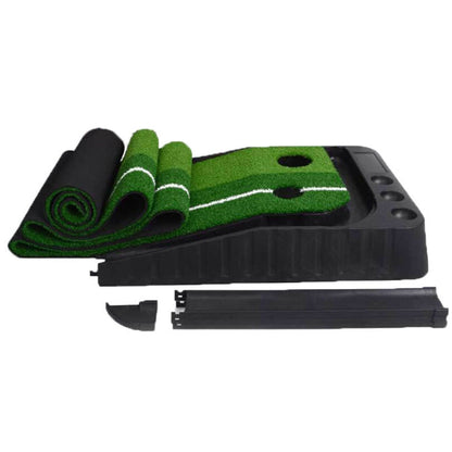 PGM 3m Golf Indoor Swing Grip Putting Trainer Practice Pace with Automatic Return Fairways, 3m