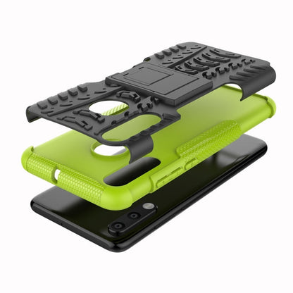 Tire Texture TPU+PC Shockproof Phone Case for Huawei P30 Lite / Nova 4e, with Holder, For Huawei P30 Lite