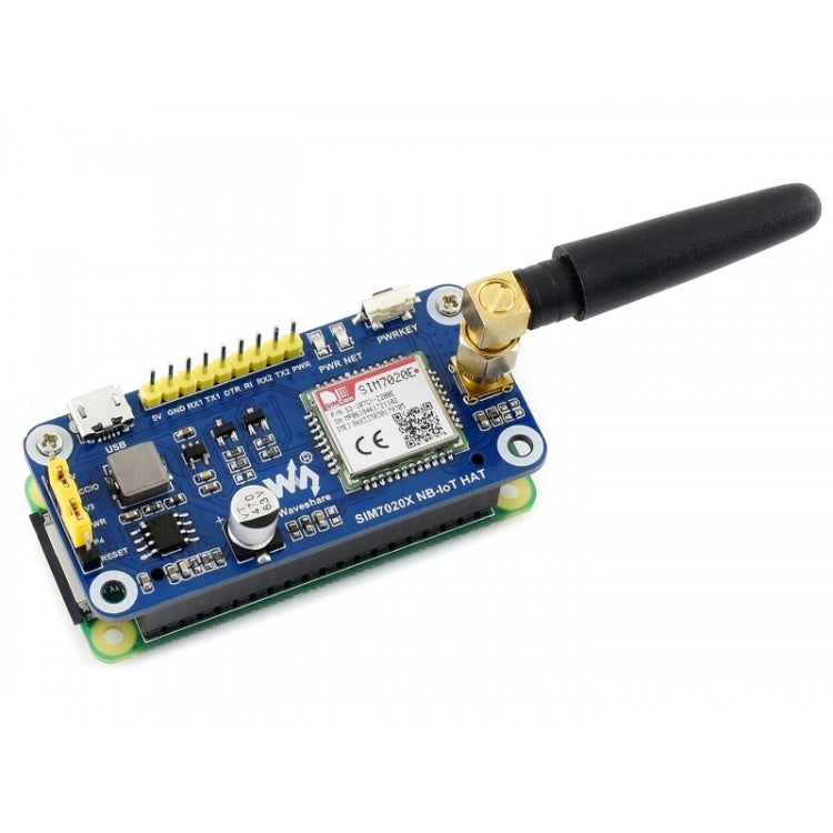 Waveshare NB-IoT HAT for Raspberry Pi, for Europe, Asia, Africa, Australia, NB-IoT HAT