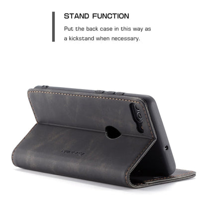 CaseMe Multifunctional Retro Frosted Horizontal Flip Leather Case for Huawei P Smart / Enjoy 7S /  Honor 9 Lite, with Card Slots & Holder & Wallet, For Huawei P Smart