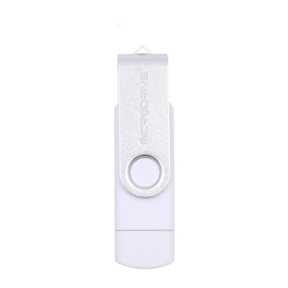 MicroDrive 32GB USB 2.0 Mobile Computer Dual-use Rotating OTG Metal U Disk, 32GB
