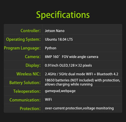 Waveshare JetBot AI Kit, AI Robot Based on Jetson Nano, Based on Jetson Nano
