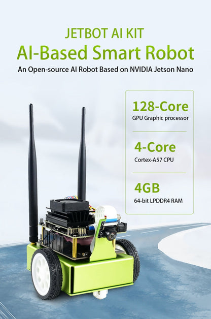 Waveshare JetBot AI Kit, AI Robot Based on Jetson Nano, Based on Jetson Nano