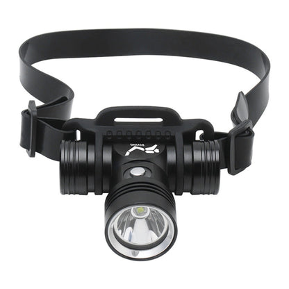 60m Underwater Photography Video Fill-up Headlight Diving Flashlight with Battery Display Function(Headlight+Battery+Charger)