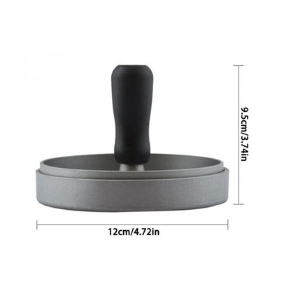 Household Food Grade Aluminum Alloy Kitchen Non-stick Coating Pressure Meat Patty Cake Hamburger Mold with 40 PCS Sided Silicone Papers, 1PC Black Handle