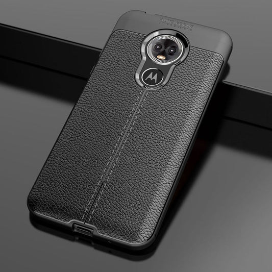Litchi Texture TPU Shockproof Case for MOTO E6, For MOTO E6