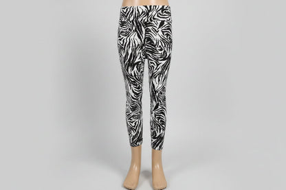 Zebra black & white full length leggings