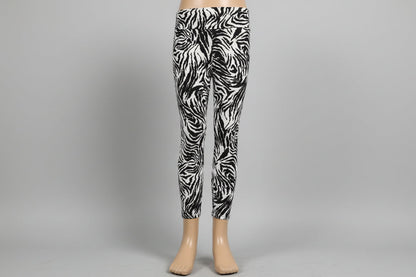 Zebra black & white full length leggings