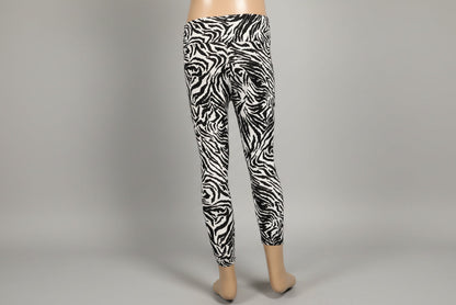 Zebra black & white full length leggings