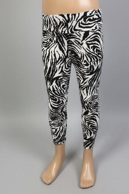 Zebra black & white full length leggings