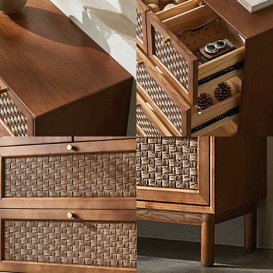 Zulu Art Deco Sideboard, Solid Wood, Walnut