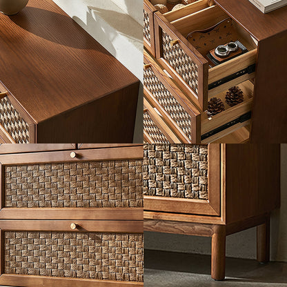 Zulu Art Deco Sideboard, Solid Wood, Walnut