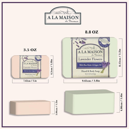 A LA MAISON Coconut Charcoal Bar Soap – Triple Milled, Vegan & Cruelty-Free (3 Bars, 8.8 oz) | Hand & Body