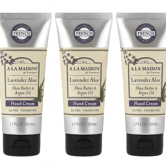 A LA MAISON Lavender Aloe Hand Cream 1.7 oz - 3 Pack | French-Milled Moisturizer