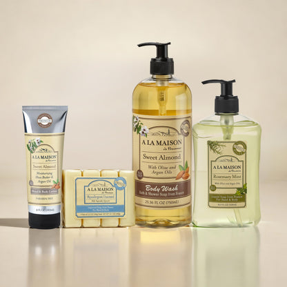 A LA MAISON Provence Fresh Sea Salt Liquid Hand & Body Soap – Pack of 2, 16.9 fl oz Each