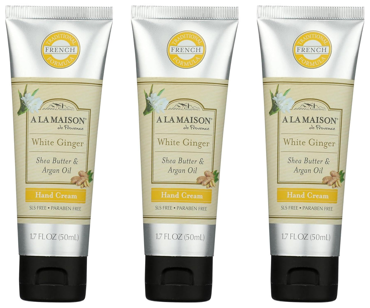 A LA MAISON White Ginger Hand Cream 1.7 oz, 3 Pack