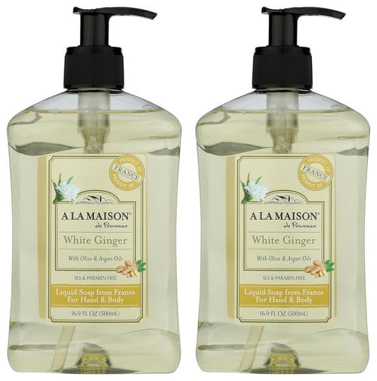 A LA MAISON White Ginger Hand Wash – 2 Pack, Plant-Based, Vegan, Biodegradable