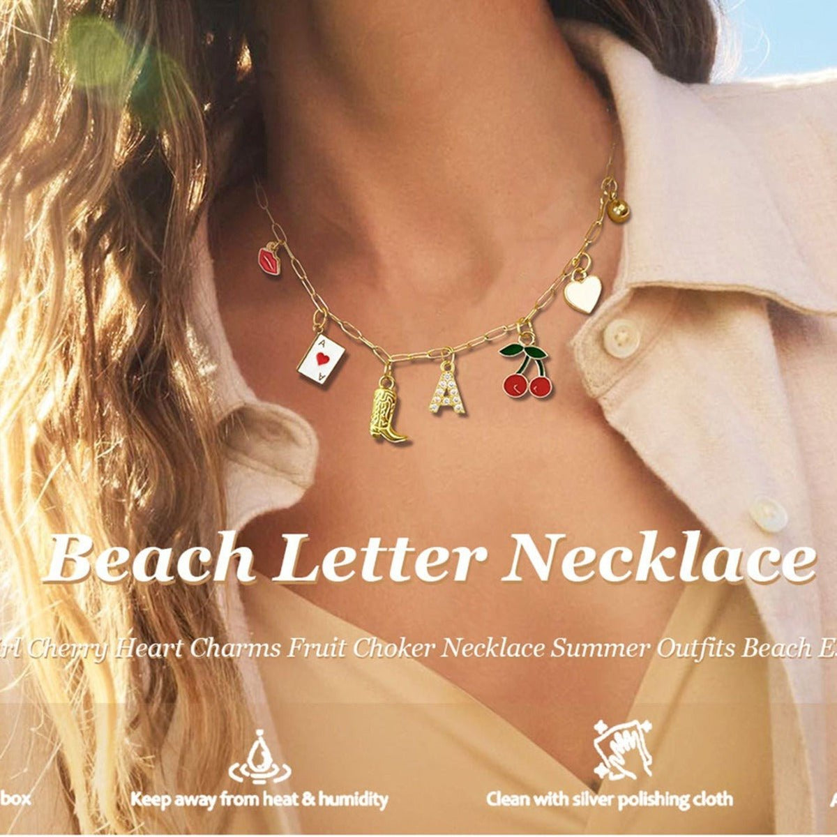 A-Z 26-Letter Diamond Initial Necklace, Multi Pendant