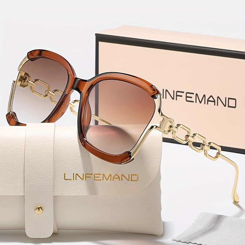 Classic Half Frame Metal Chain Design Fashion Fashion Glasses for Women