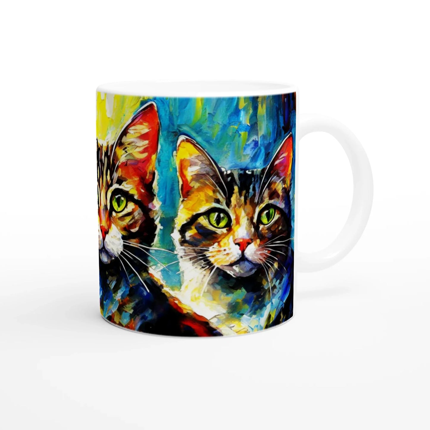 🎨 Post-Impressionist Cats Ceramic Mug – The Purrfect Gift for Cat Lovers 🐾