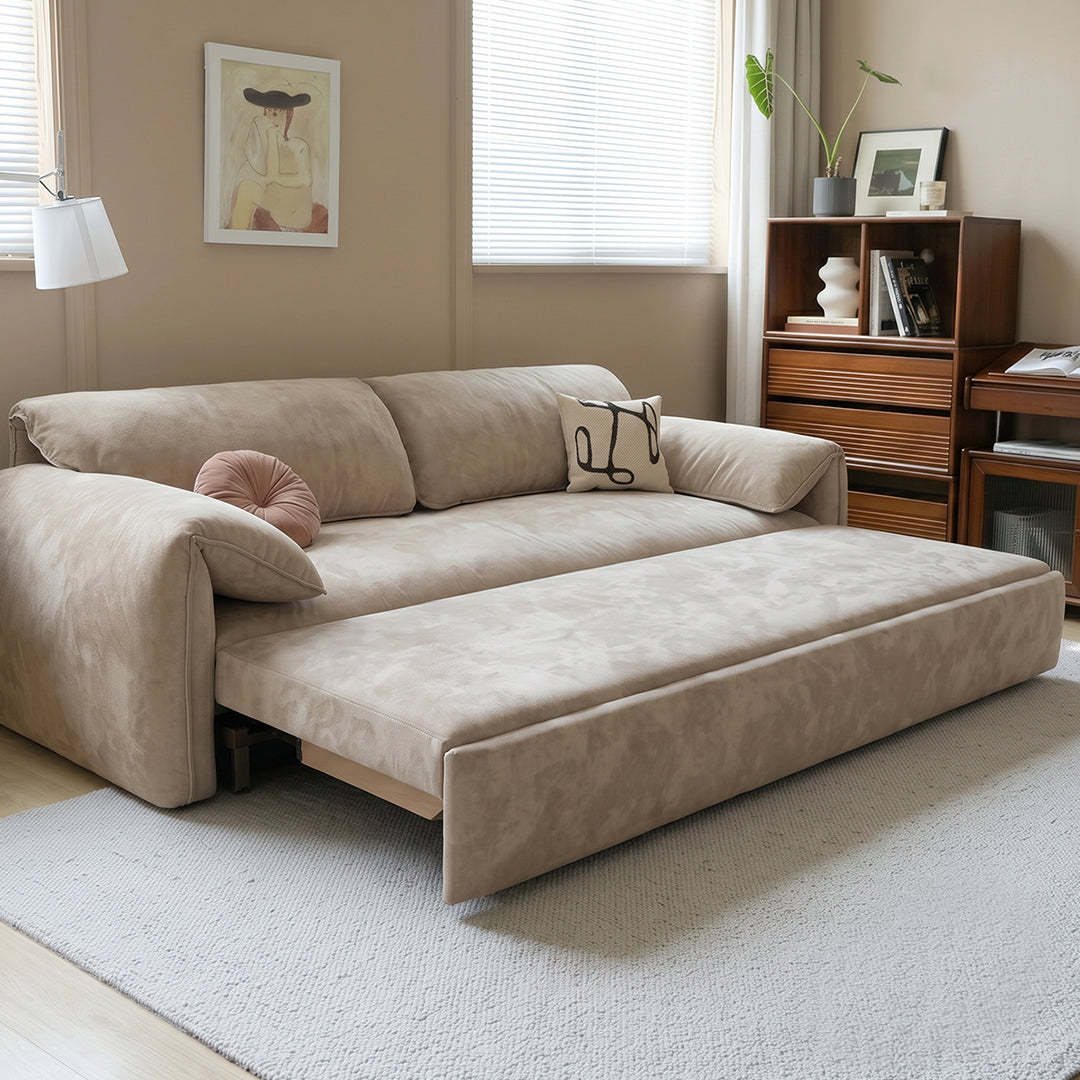 Moore Three Seater Sofa Bed With Storage, Suede