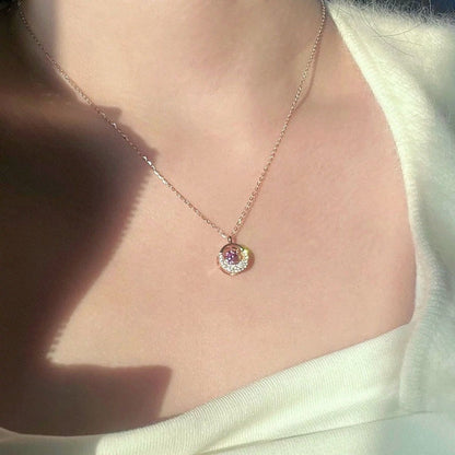 Pulse Heart Mobius Diamond Necklace