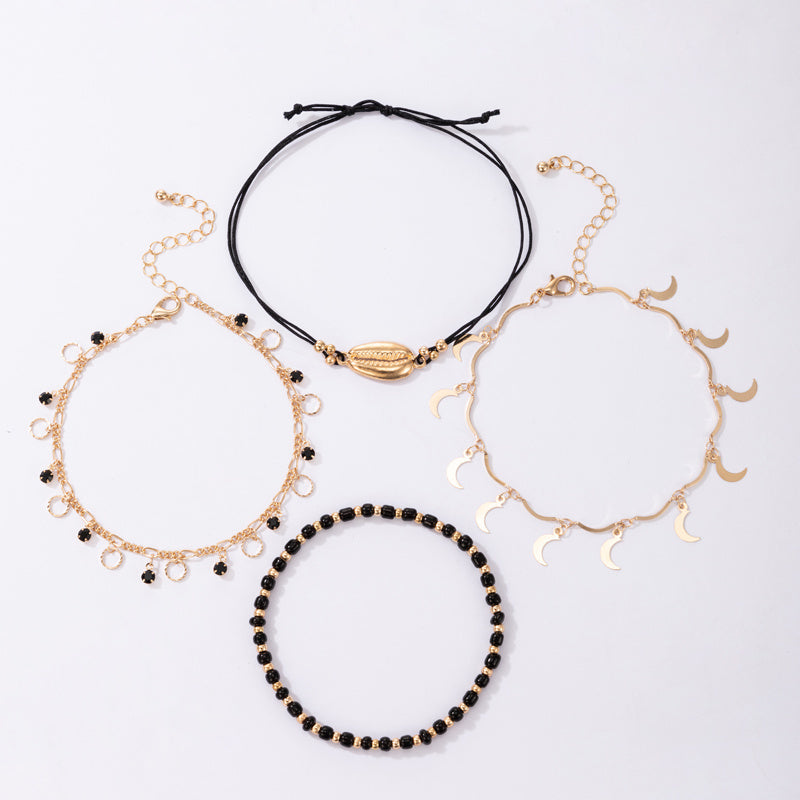 Multi-layer 4-piece Anklet
