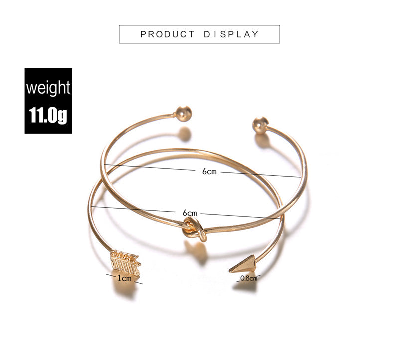 Vintage Cuff Arrow Knotted Bracelet