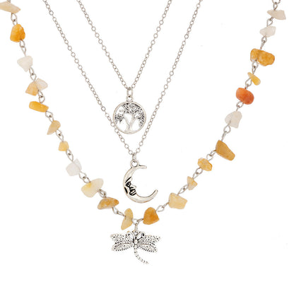 Multi-Layer Irregular Gravel Beach Necklace