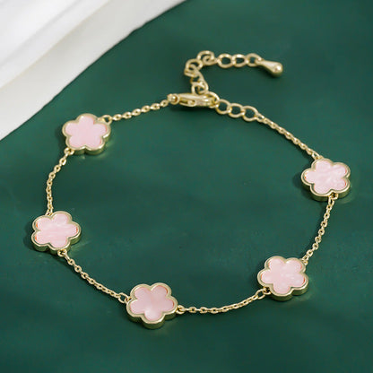 Gold Plated Clover Bracelet