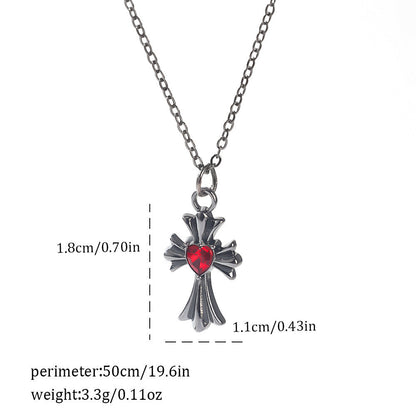 Gothic Spider, Bat, Cross, Skull, and Heart Pendant Necklaces