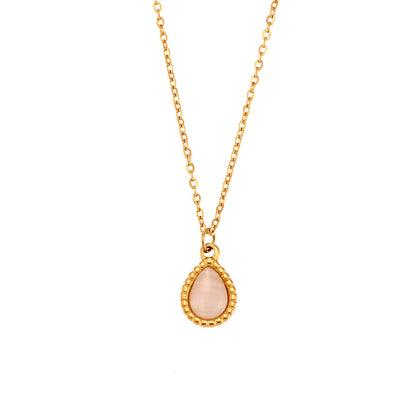 Minimalistic Water Drops Opal Earrings & Necklace