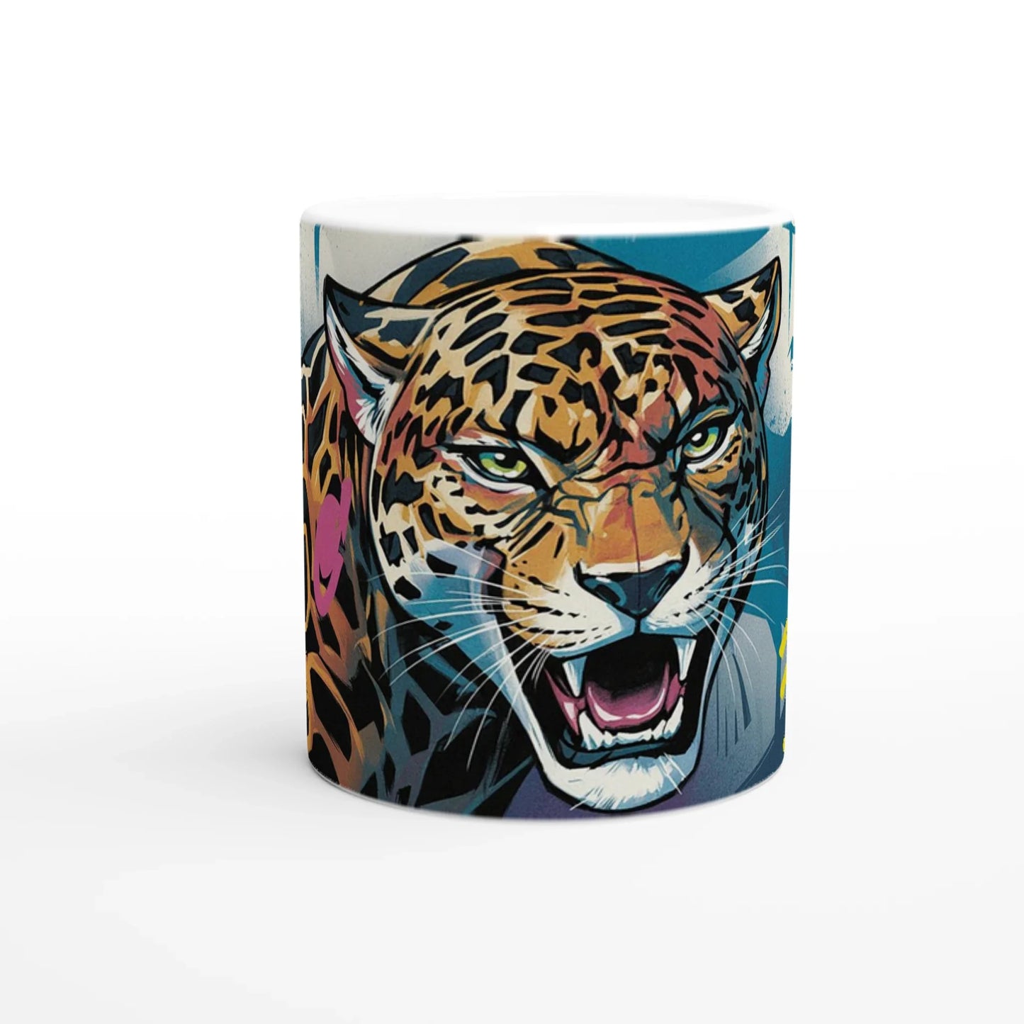 🦁 Urban Tiger Mug – Modern Graffiti Art Ceramic Cup (11oz)