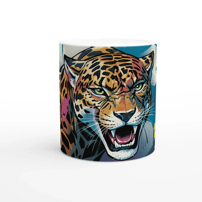 🦁 Urban Tiger Mug – Modern Graffiti Art Ceramic Cup (11oz)