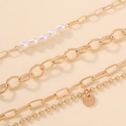 Geometric Retro Pearl Bracelet