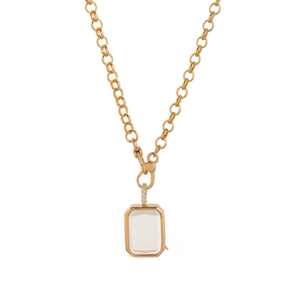 Retro Personalized Glass Charm Locket Box Necklace