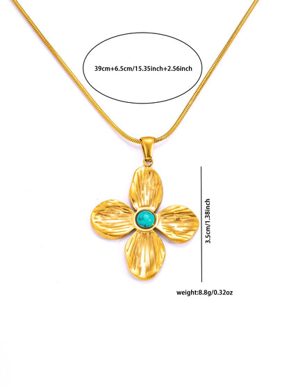 Retro Gold Leaf Petal Jewellery Set