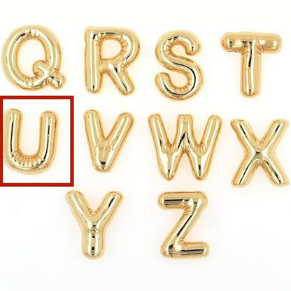 Glossy A-Z Letter Copper Pendant