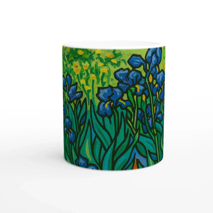 🌻 Van Gogh Inspired Ceramic Mug – Artistic Coffee Cup with Coloured Rim & Handle (11oz)