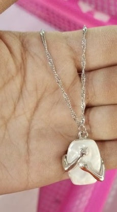 Baroque Pearl Couple Pendant Necklace