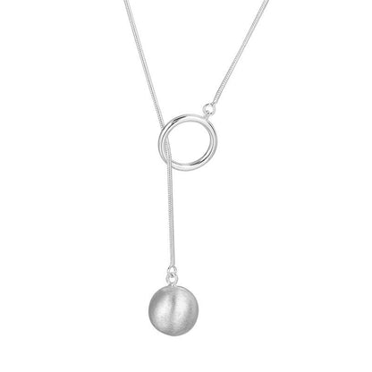 Round Ball Ring Long Necklace