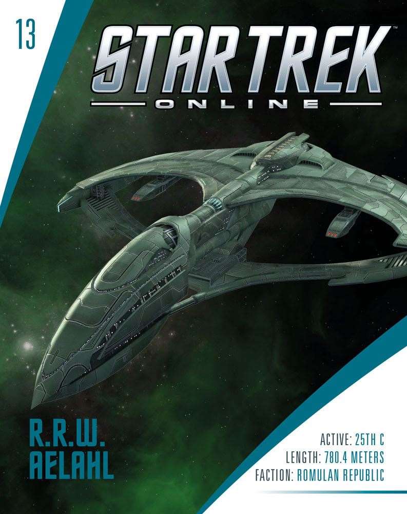 #13 R.R.W. Aelahl Light Warbird Battlecruiser Diecast Model Ship STO (Star Trek / Eaglemoss)