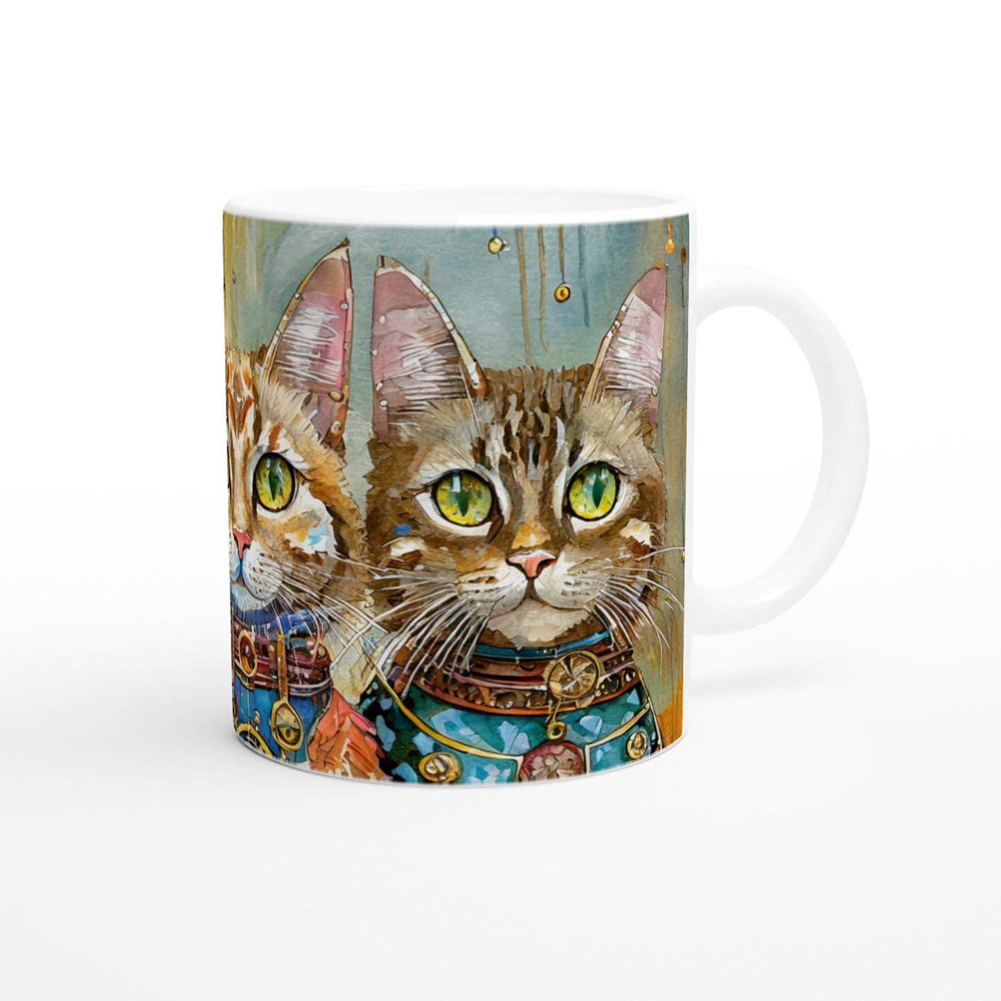 🐾 Cat Lovers Ceramic Mug – Glossy 11oz Coffee & Tea Cup