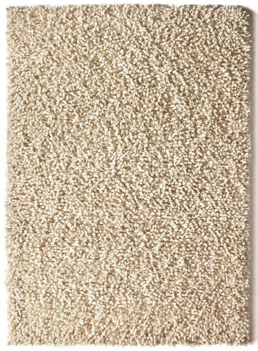 Maine Ivory Shaggy Pile Wool Rug
