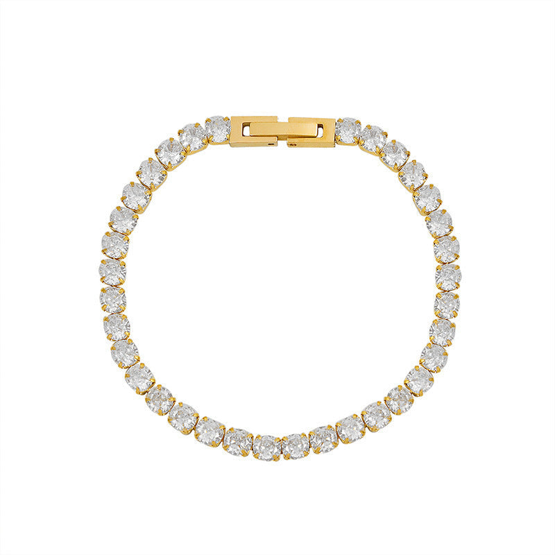 Zircon Cubic Chain Bracelet