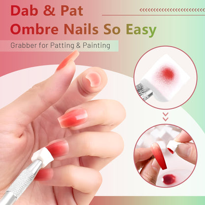 ABAC 24 Colors Christmas Nail Art Gel Kit – Ombre, Blooming Aura, No Wipe UV/LED
