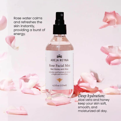 ABEJA REYNA Rose Facial Mist with Organic Honey & Aloe Vera – 125ml