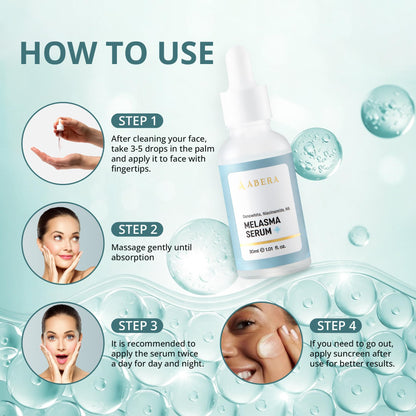 ABERA Melasma Serum Plus – Melasma Treatment for Face, Dark Spot Remover, All Skin Tones (1 FL OZ)